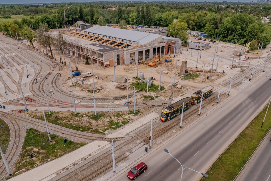 Remont zajezdni Chocianowice Pabianicka całkowicie przejezdna Koniec