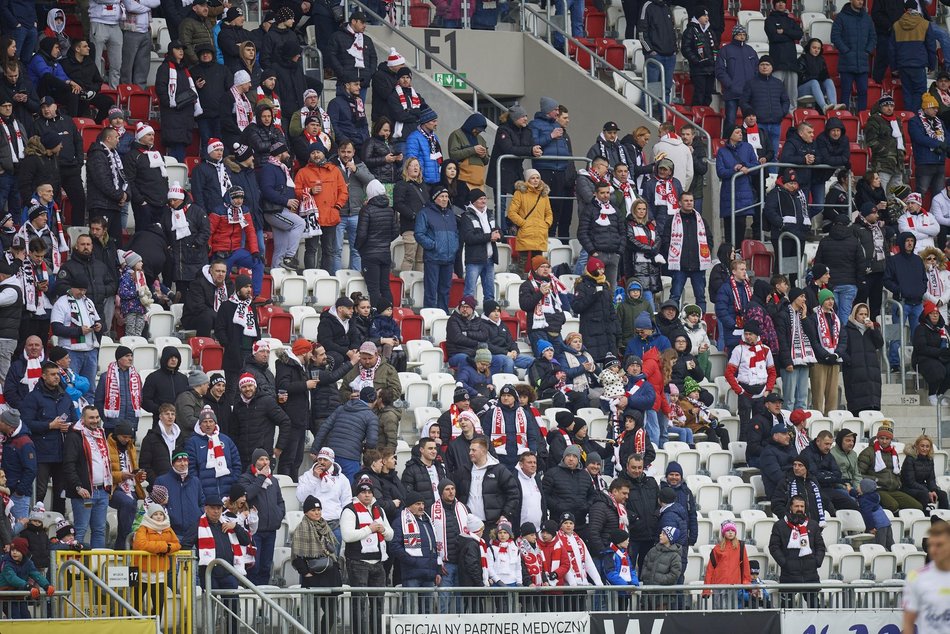 Kibice na meczu ŁKS Łódź - Chojniczanka Chojnice