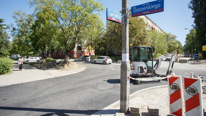 Ulica Ossowskiego w remoncie