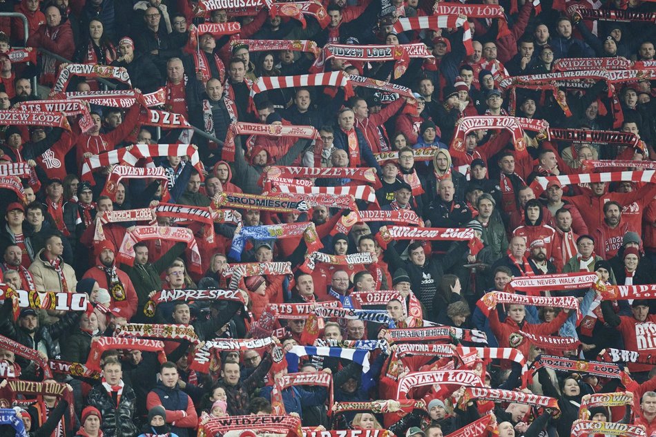 Kibice na meczu Widzew Łódź – Warta Poznań