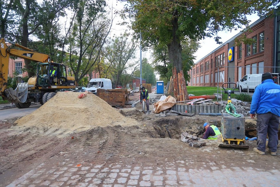 Remont Tymienieckiego w Łodzi. Widać już zarys nowej jezdni