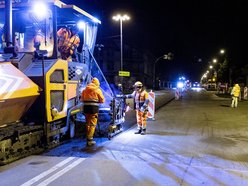 Łódź. Nocne prace w Nowosolnej
