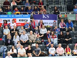 Łódź. Kibice na meczu PGE Budowlani Łódź