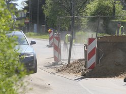 Robotnicy przy budowie kolektora deszczowego w ul. Telefonicznej