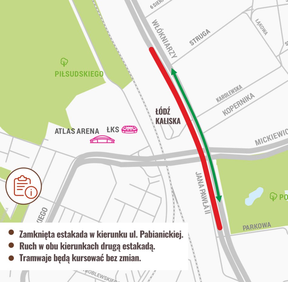 Łódź. Estakada na Włókniarzy