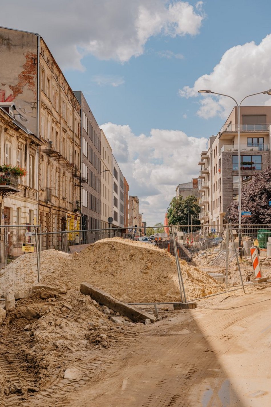 remont ulicy z lotu ptaka