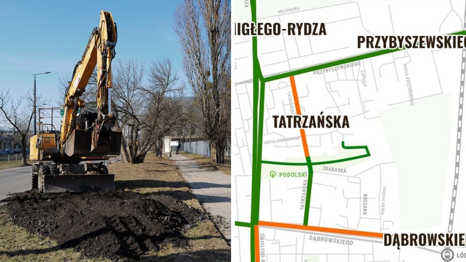 Łódź. Ulica Dąbrowskiego