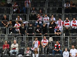 Łódź. Kibice na meczu ŁKS Commercecon Łódź z ITA TOOLS STAL Mielec. Byłeś/aś?