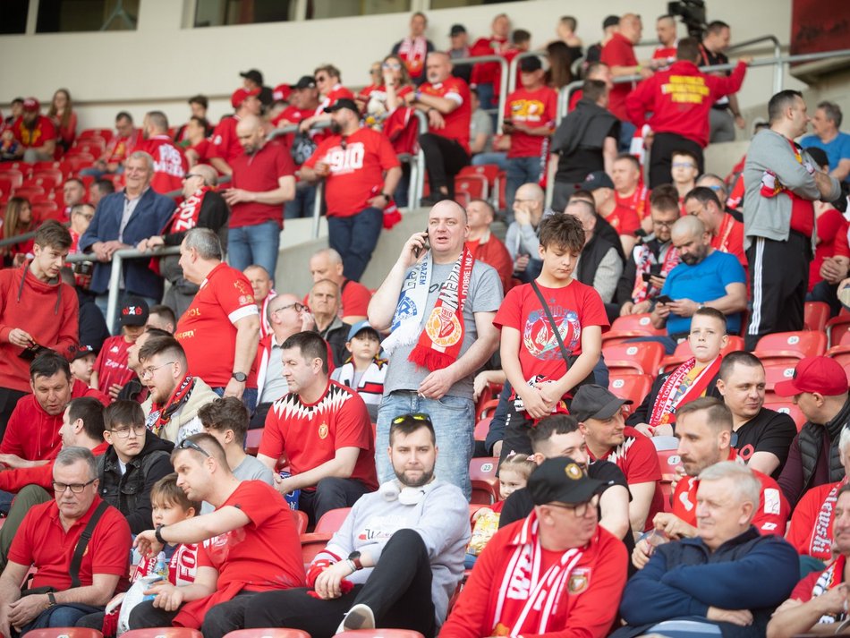 Kibice na meczu Widzew Łódź - Piast Gliwice