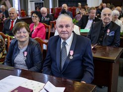 Łódź. Medale za długoletnie pożycie małżeńskie. To się nazywa wielka miłość!