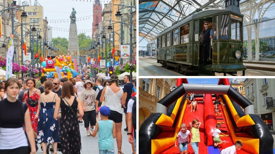 Łódź. TOP 15 atrakcji na 602. Urodziny Łodzi. Wielkie dmuchańce, prowadzenie tramwaju i... skimboarding!
