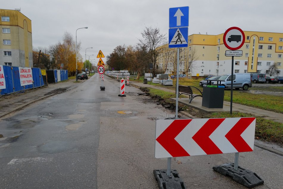 Remont Kongresowej w Łodzi.