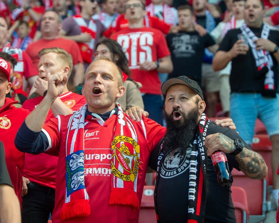 Kibice na meczu Widzew Łódź - Zagłębie Lubin