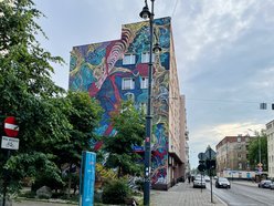 Ulica Zacisze - trójwymiarowy mural