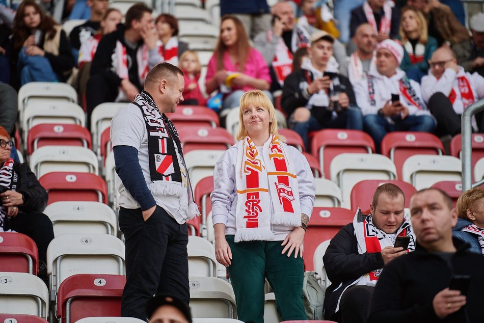 Kibice na meczu ŁKS Łódź - Arka Gdynia