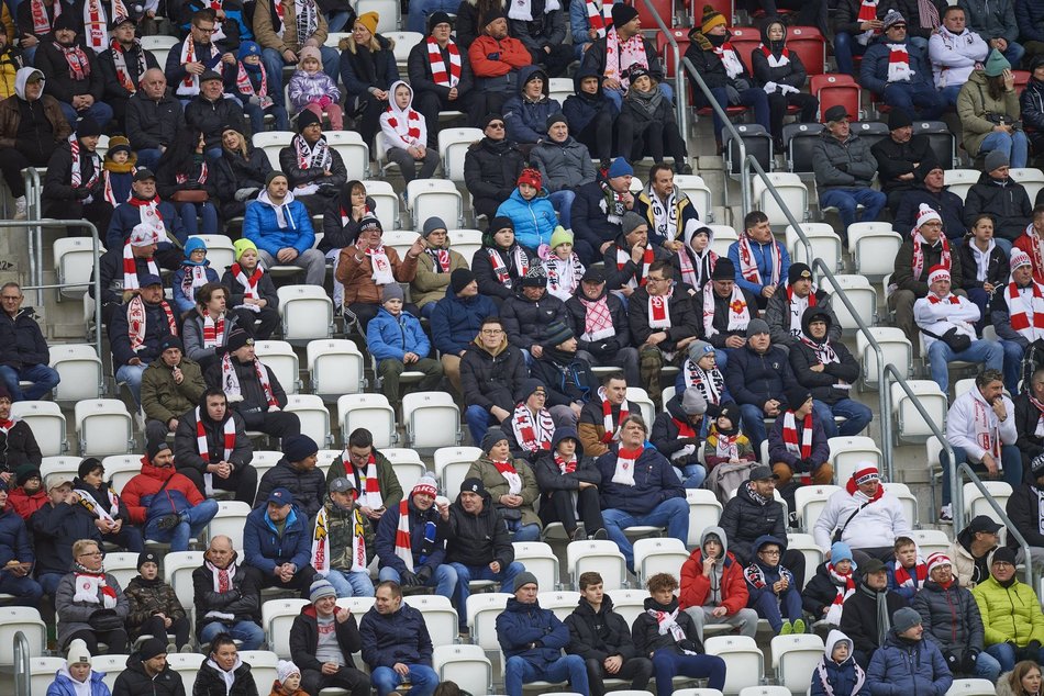 Kibice na meczu ŁKS Łódź - Chojniczanka Chojnice