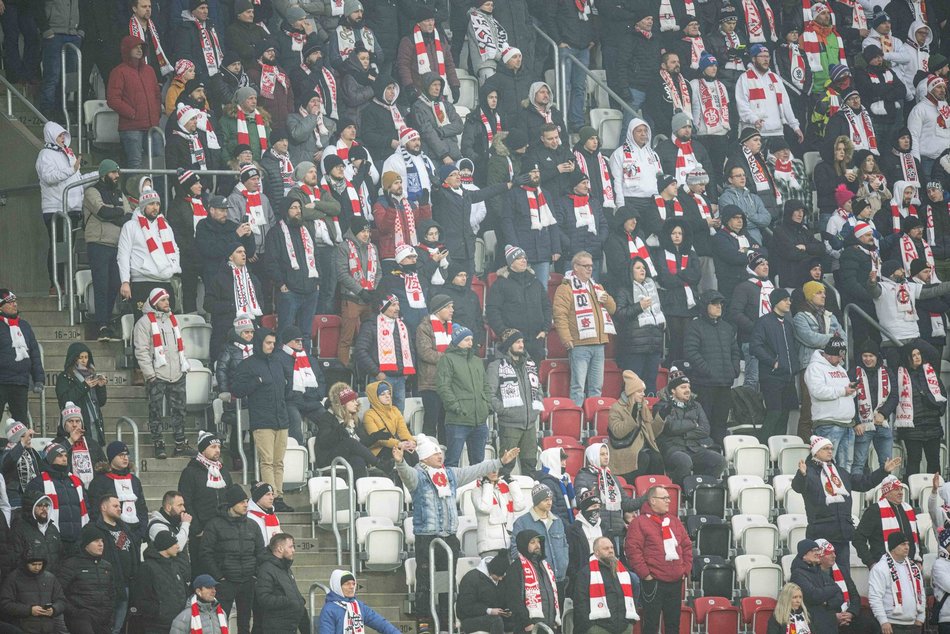 Kibice na meczu ŁKS Łódź - Ruch Chorzów