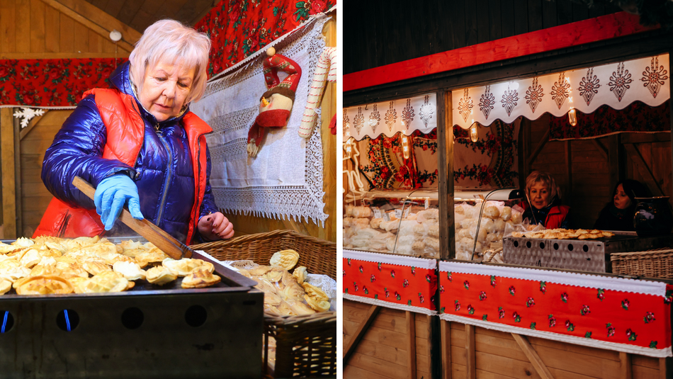 Łódź. Jarmark Bożonarodzeniowy na placu Wolności w Łodzi stoiska, kramy