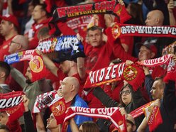 Kibice Widzewa Łódź na trybunach podczas meczu z Górnikiem Zabrze