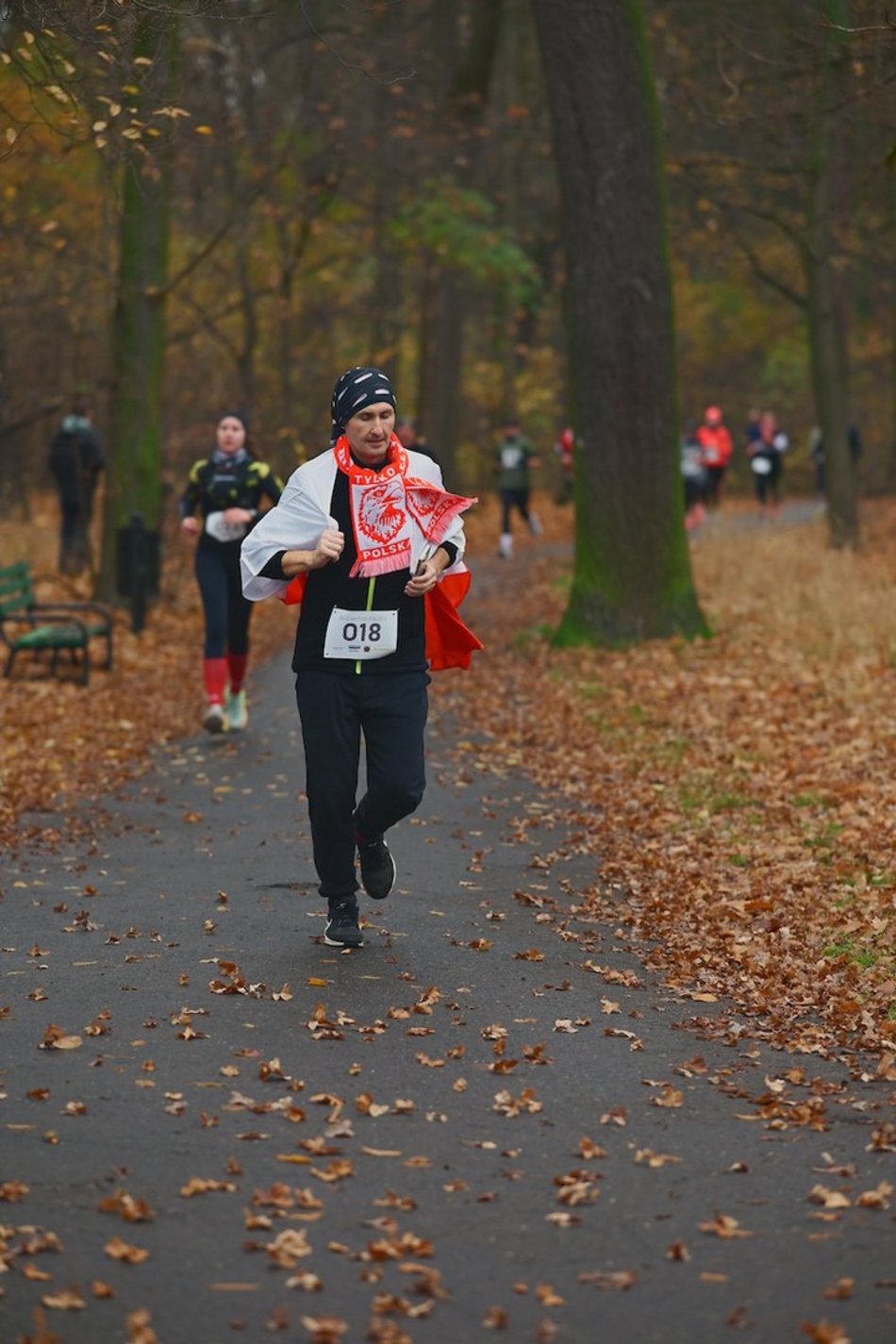 Łódź. Bieg Niepodległości w parku Julianowskim