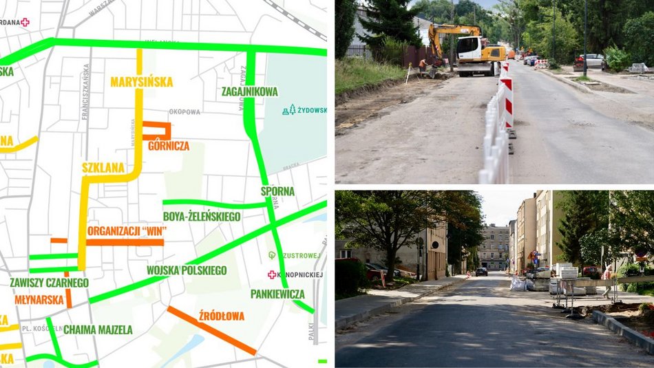 Łódź. Remonty na Bałutach