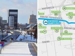 Łódź. Nowe Centrum Łodzi, mapa