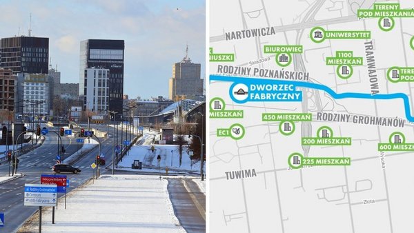 Łódź. Nowe Centrum Łodzi, mapa