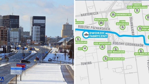 Łódź. Nowe Centrum Łodzi, mapa