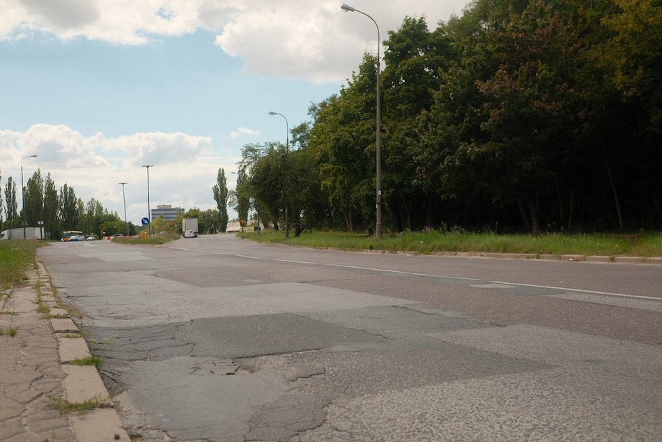 Łódź. Ulica Lodowa w Łodzi - odcinek do remontu