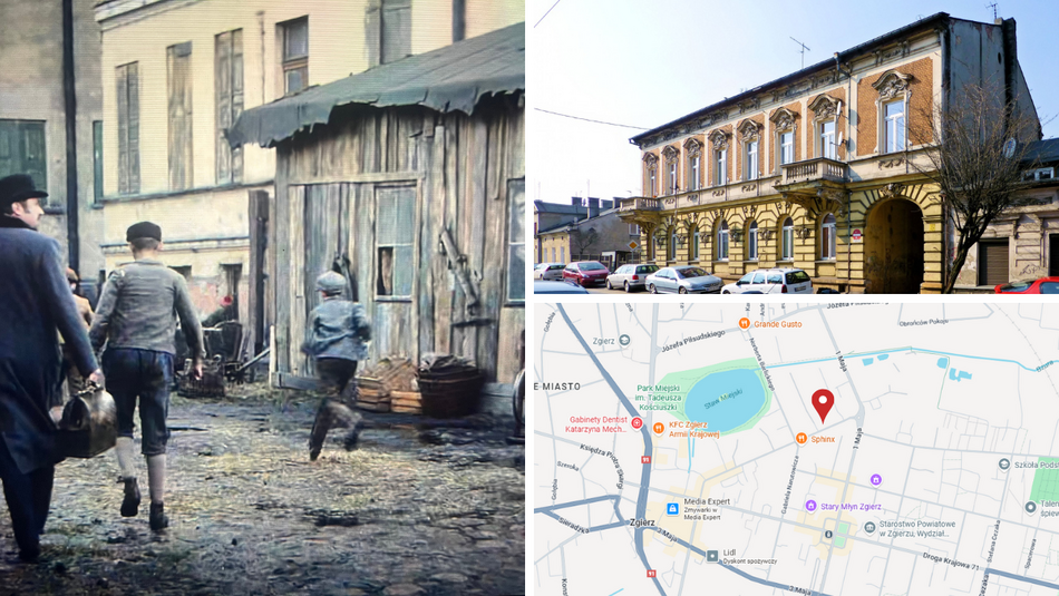 Znachor i ul. Dąbrowskiego 25 w Zgierzu