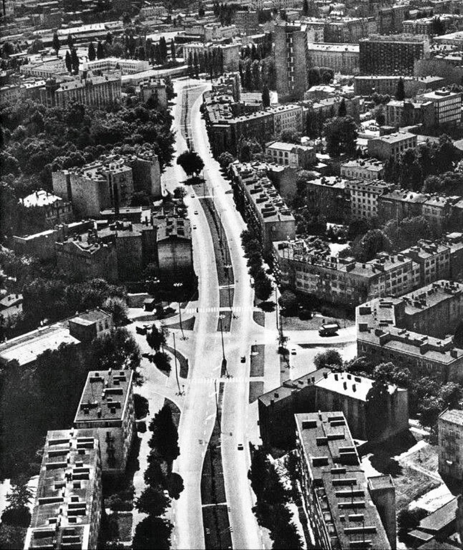 Ul. Uniwersytecka z lotu ptaka - lata 1975-1980