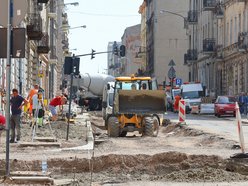 prace remontowe na ulicy Struga