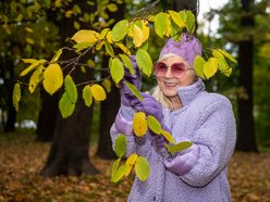 staruszka na tle natury