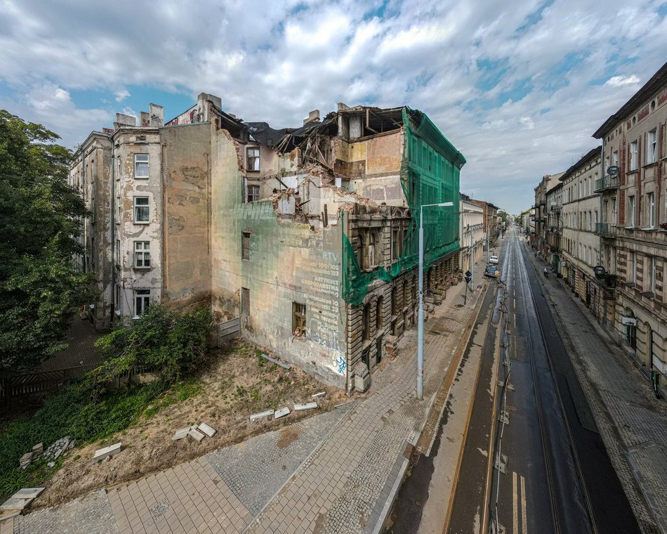 Zawalona kamienica przy Kilińskiego 49