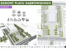 Ремонт площі Dąbrowskiego - варіант 1