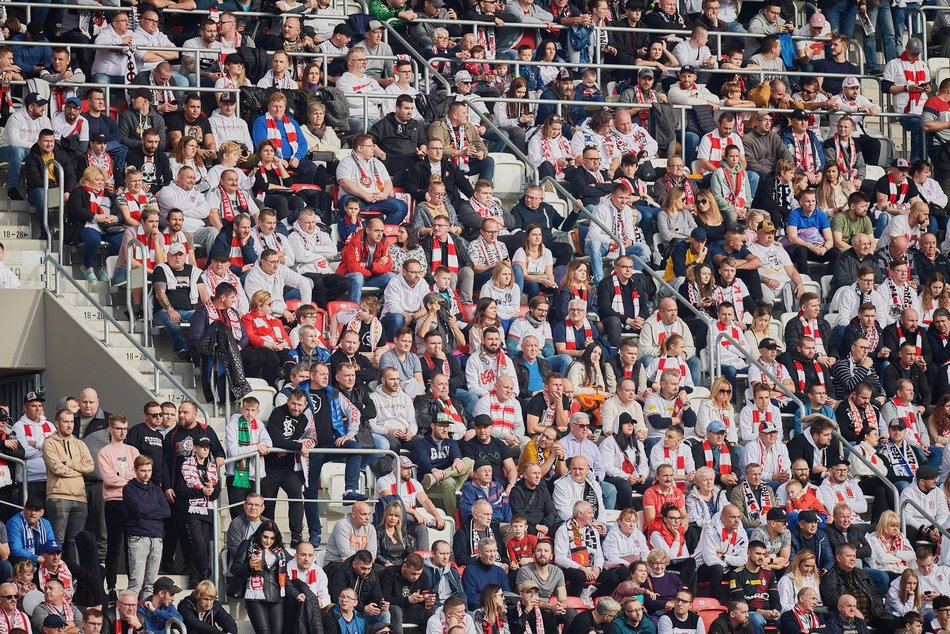 Kibice na meczu ŁKS Łódź - Arka Gdynia