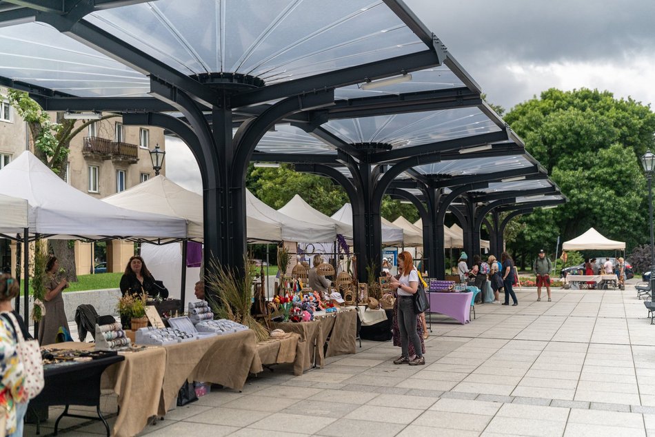 Słowiańska wioska na Starym Rynku podczas 601. Urodzin Łodzi