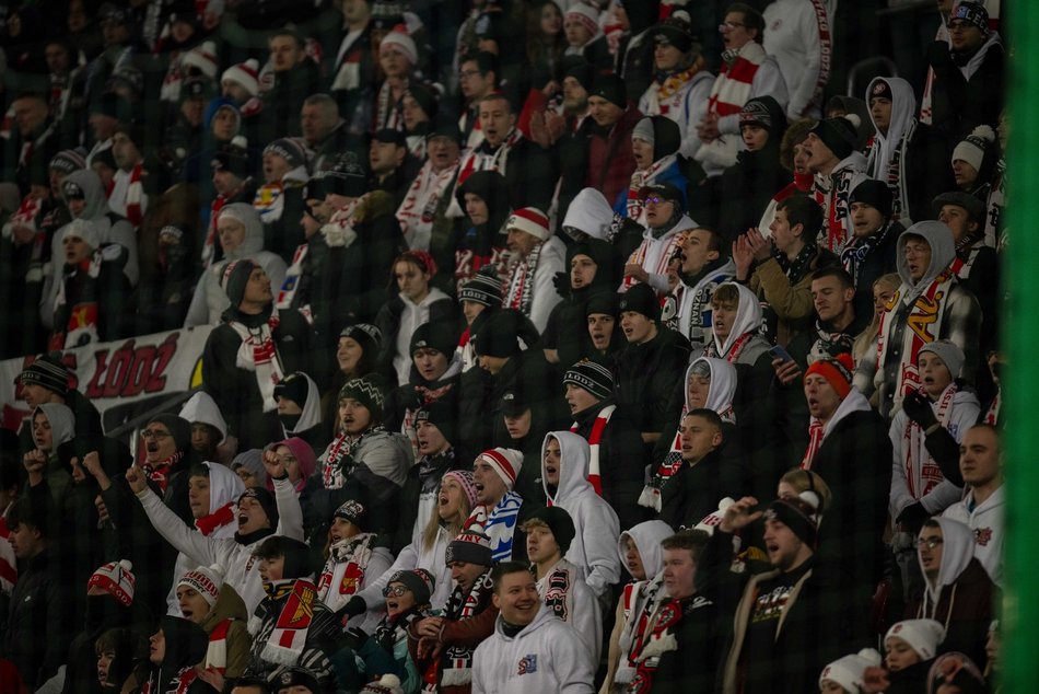 Kibice na meczu ŁKS Łódź z Legią Warszawa