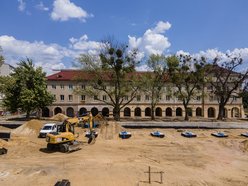 Prace budowlane na Starym Rynku w Łodzi