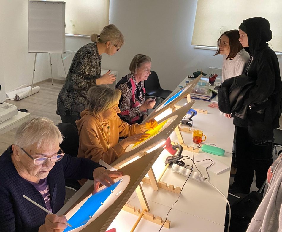 seniorzy podczas zajęć