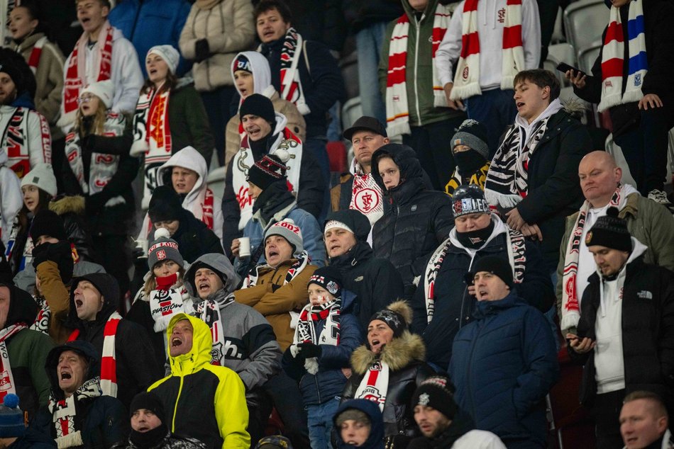 Kibice na meczu ŁKS Łódź z Legią Warszawa