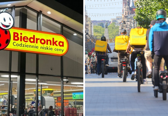 Łódź. Biedronka Glovo