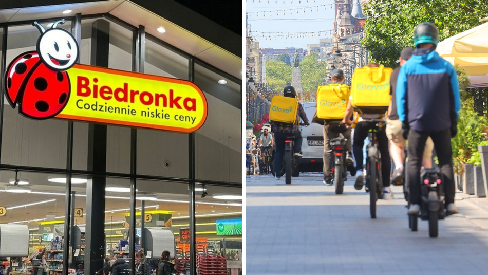 Łódź. Biedronka Glovo