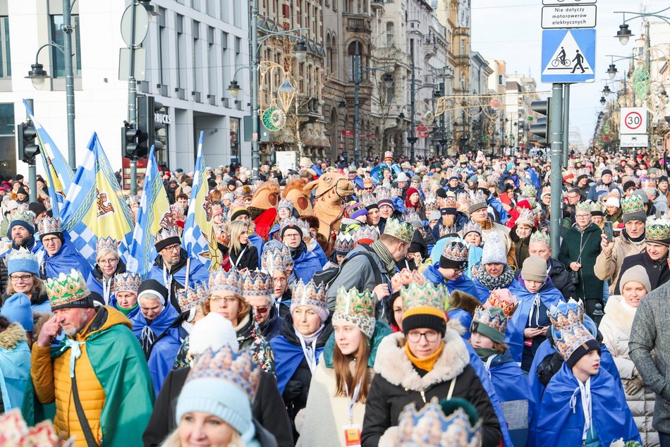 Orszak Trzech Króli przeszedł ulicami Łodzi