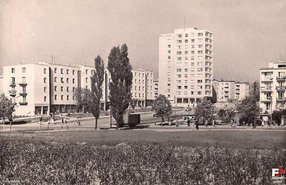 Łódź. Ulica Sporna przy ul. Wojska Polskiego w Łodzi