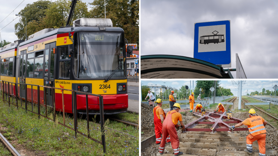 Zmiany MPK Łódź - przystanek, tramwaj, remont torowiska