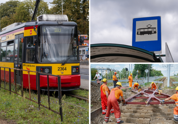 Zmiany MPK Łódź - przystanek, tramwaj, remont torowiska