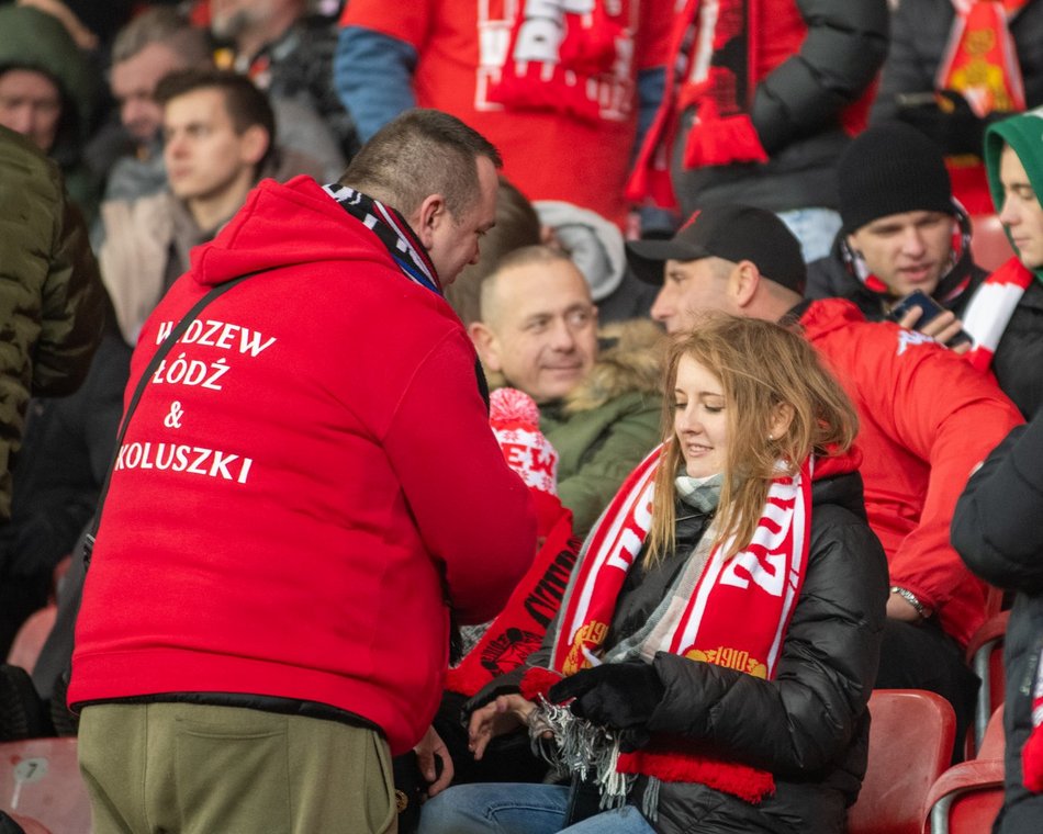 Kibice na meczu Widzew Łódź - Raków Częstochowa