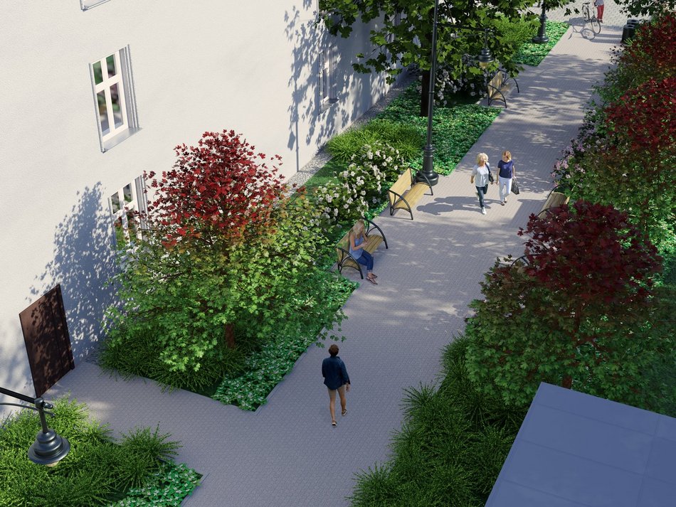 Woonerf - ul. Mielczarskiego - wizualizacja