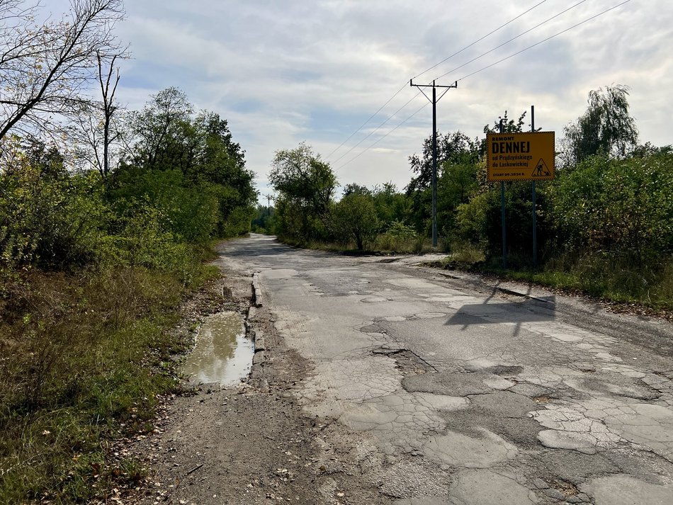 Startuje remont Dennej. Ulica zyska nową nawierzchnię